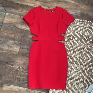 Lulu’s fitted red dress